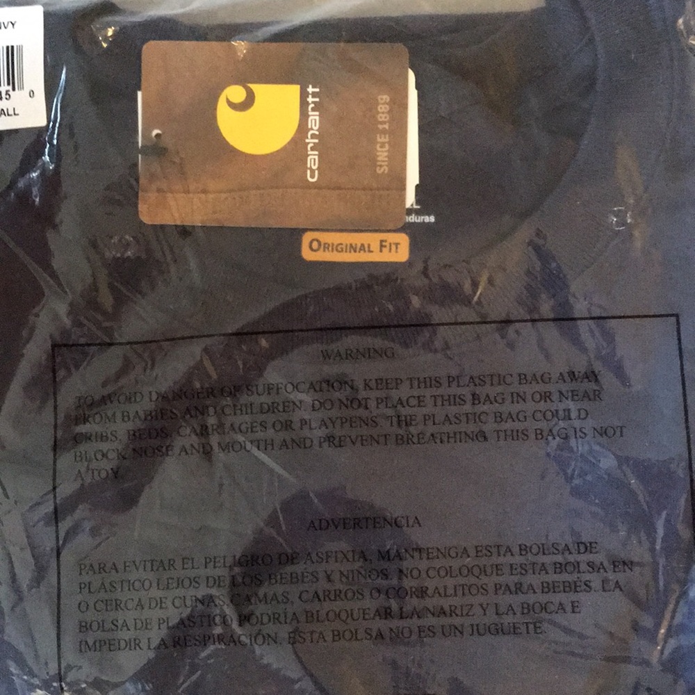 NWT Navy Blue Carhartt Work T-Shirt 3XL T…